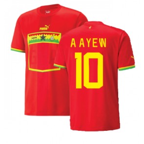 Ghana Andre Ayew #10 Koszulka Wyjazdowych MŚ 2022 Krótki Rękaw